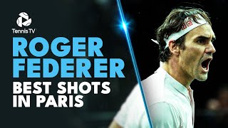 Roger Federers GREATEST Ever Shots At The Rolex Paris Masters [upl. by Hgielrak]