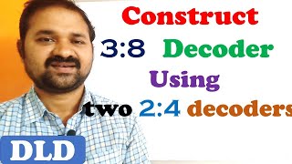 Construction of 3  8 Decoder using Two 2  4 Decoders  Digital Logic Design Digital Electronics [upl. by Whitman]