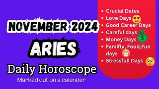 Aries November 2024 Monthly Horoscope [upl. by Negaet]