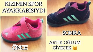 Spor Ayakkabı Rengi Nasıl Değiştirilir  DIY  Emine Deligöz [upl. by Jea]