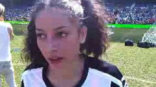 Mz Bratt Celebrity Soccer Six at Chelsea FC Interview [upl. by Hanfurd]