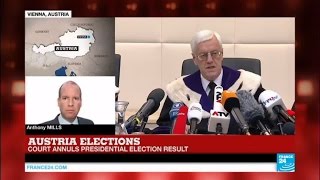 Austria elections court annuls presidential election result [upl. by Nosille560]