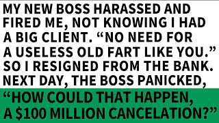 My new boss harassed amp fired me Next day who had expected a 100 million account to be cancel [upl. by Dedie257]