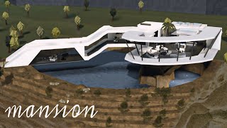 Bloxburg Mansion Modern House  House Build  Roblox [upl. by Denni]