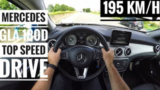 MercedesBenz GLA 180d 2017  POV on German Autobahn  Top Speed Drive [upl. by Eirelam658]