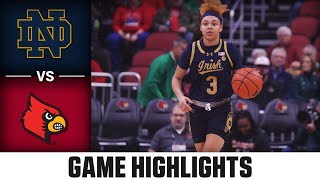 Notre Dame vs Louisville Game Highlights  202324 ACC Womens Basketball [upl. by Enihpesoj]