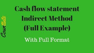 Cash Flow Statement  Indirect Method Full Example [upl. by Sheree]