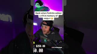 That time Fortnite added a rift in memory of Ninja fortniteshorts fortnite fortniteclips fnclip [upl. by Ddej]