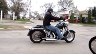 95 Harley Fatboy Evo finally on the road [upl. by Ylrebmi]