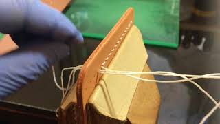 Hand Stitching Leather  Part 3  Leather Craft  Saddle Stitch [upl. by Rox]