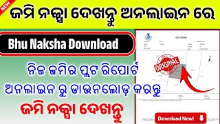 How To Download Bhunaksha In Online Odisha  Land Plot Map Report Downlod In Online [upl. by Iru]