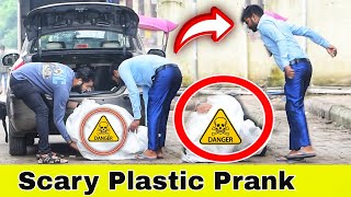 Scary Plastic Bag Prank  Prakash Peswani Prank [upl. by Ariamat]