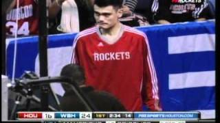 Yao Ming Injured  quotTendon Strainquot vs Wizards 11102010 [upl. by Adnouqal652]