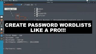 Create password wordlists like a pro [upl. by Jueta262]