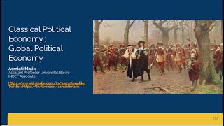 Global Political Economy Classical Political Economy [upl. by Ativoj837]