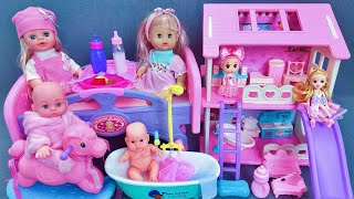 28Minutes Satisfying with Unboxing pink Barbie house toyCute baby shower Playset ASMR  Review Toys [upl. by Ennayoj]