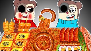 FNF  Max VS Jimmy Eating Spicy Noodles amp Fried Chicken  Animation  ASMR [upl. by Kandace533]