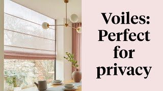 Voile Roman Blinds Sheer fabric perfect for daytime privacy [upl. by Lyudmila41]