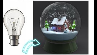 How to make snow globe with fuse bulb💡 [upl. by Estes88]