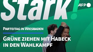 Grüne küren Habeck mit 965 Prozent Zustimmung zum Kanzlerkandidaten  AFP [upl. by Shieh]