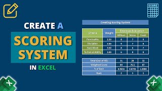 How to Create a Scoring System in Excel [upl. by Eat]