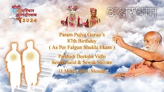 PP Gurujis 87th Bday  Falgun Shukla Ekam  Parshadi Deeksha Sewak Saral Sewak Shivam  11 Mar 24 [upl. by Ayit]