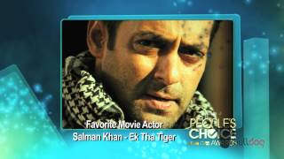 Salman Khan wins Favorite Movie Actor at the Peoples Choice Awards 2012 HD [upl. by Aivle]