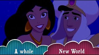 Disney Sing Along  A Whole New World from Aladdin [upl. by Onifled]