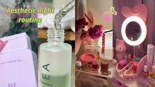 That girl Aesthetic night routine  ASMR  Tiktok compilation 😴🌜 [upl. by Demp]