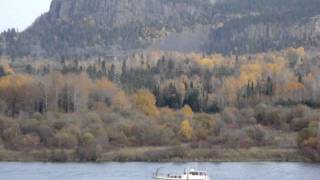 Nipigon river Morning Star cruising up with Doghead Mtn in background [upl. by Leid962]