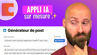 Crée ta propre application IA avec Coda [upl. by Argus]