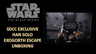 SDCC Exclusive Black Series Han Solo Exogorth escape with Mynock [upl. by Tareyn]