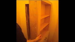 Bookcase Hidden Door Plans outswing by Master Cabinet Makerwmv [upl. by Aneliram996]