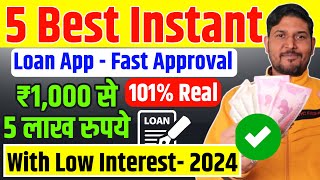 Top 5 loan apps in india with low interest  Loan App Fast Approval 2024  Personal Loan  Loan App [upl. by Let]