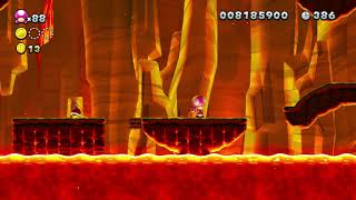 New Super Mario BrosU Deluxe Peachs Castle3 Rising Tides of Lava ALL STAR COINS [upl. by Lewert]