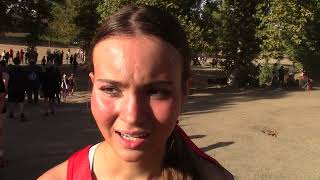 Brooke Oliveira of Castilleja 1st Place Girls 5K Small School at Rough Rider Invitational [upl. by Aretta]