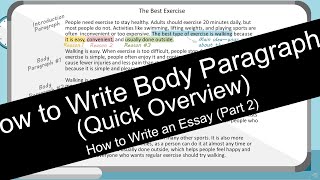 How to Write an Essay Body Paragraphs with Worksheet [upl. by Sigvard]