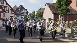 Marschmusikparade in Thayngen Schaffhauser Kantonalmusikfest 10062023 [upl. by Horn]