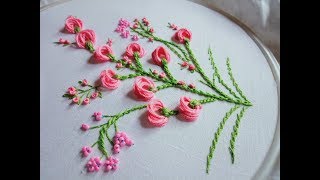 Hand embroideryHand embroidery designHand embroidery stitches [upl. by Karlens]