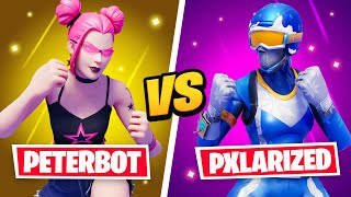 The Ultimate Fortnite 1v1  Pxlarized vs Peterbot [upl. by Nevram521]