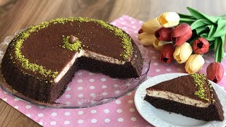 ÇOK SEVİLEN 🤩YUMUŞACIK KEKİYLE TART KALIBINDA TİRAMİSU TARİFİ ✅ [upl. by Arekahs]