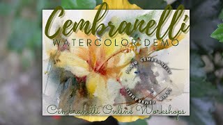 Hibiscus  Watercolor Demonstration [upl. by Leahcimal618]