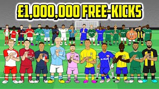 LAST FOOTBALLER TO MISS A FREEKICK WINS £1000000 Feat Ronaldo Messi Neymar Mbappe Haaland more [upl. by Sharma935]