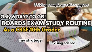 6 days to goBoards exam study routine of a CBSE 10th grader sqps revision and morestudy [upl. by Angelina915]