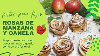 🍎🌹ROSAS DE MANZANA🌹🍎 RECETA FÁCIL Y RÁPIDA [upl. by Menendez214]