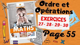 Étincelle Maths 3AC page 55  Ordre et Opérations  Partie3 [upl. by Arral]