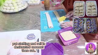 In A Tub Recipe Tikoy Roll And Sapinsapin RollFllingCoatingCuttingArrangement [upl. by Silvana]