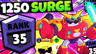 My First EVER 1250 Trophy Brawler Rank 35 Surge in Brawl Stars [upl. by Darian]