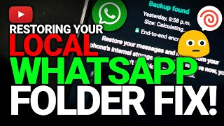 NEW WHATSAPP LOCAL BACKUP FIX 2023 Restore your backup folder from PC on your Samsung Galaxy S23 [upl. by Attevaj]