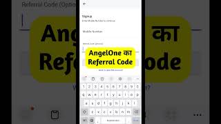 Angel One Referral Code  angel one refer code  angel one referral code [upl. by Nnylhsa533]